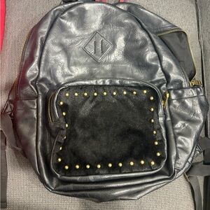 Steve Madden/Madden Girl Leather Backpack with Studded Pocket